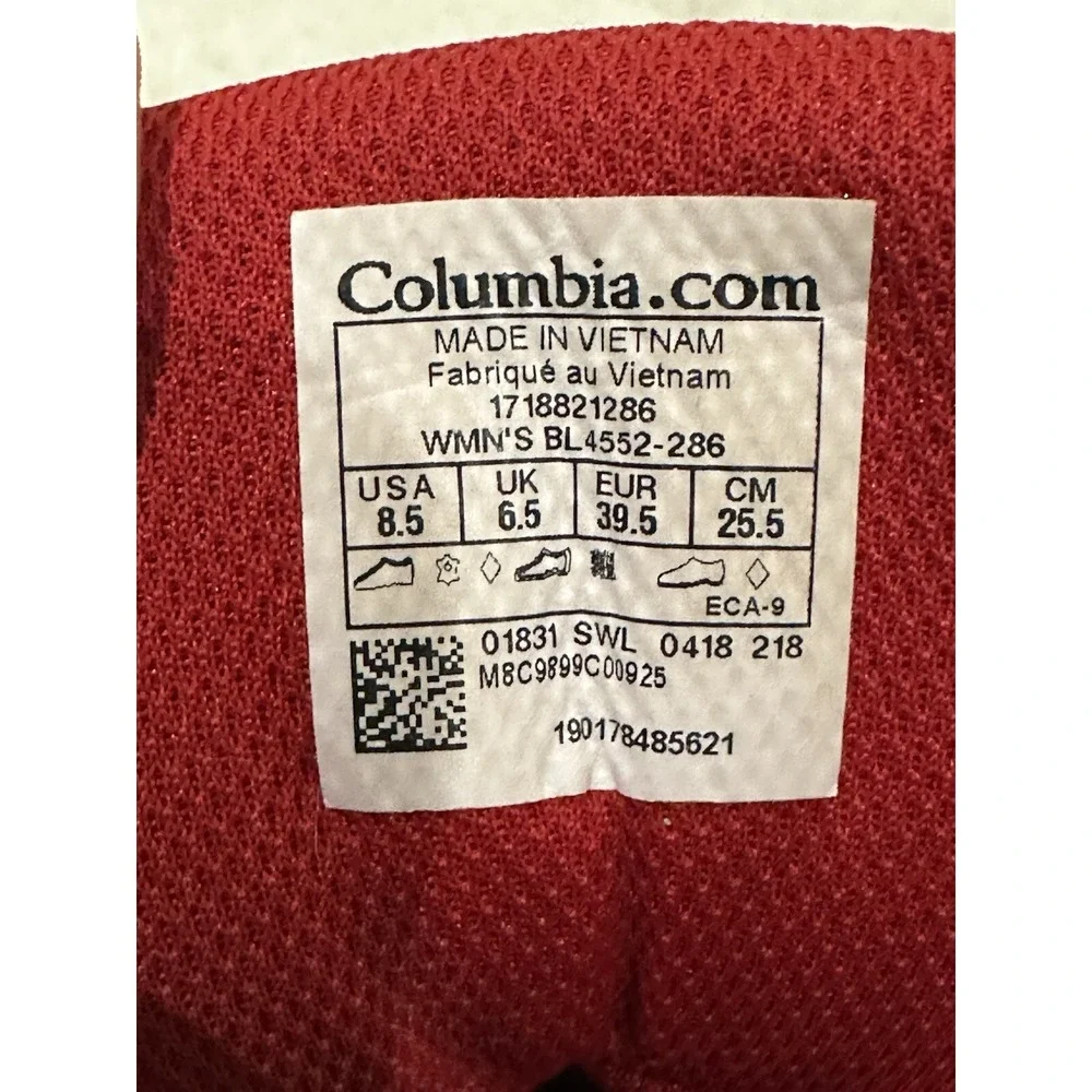 Columbia Newton Ridge Waterproof Hiking Boot Women Size 8.5 Brown Red BL4552-286